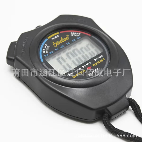 Stopwatch 008 Electronic Sports Timer Competition Fitness Referee Student Timer Dual-Track Memory Running