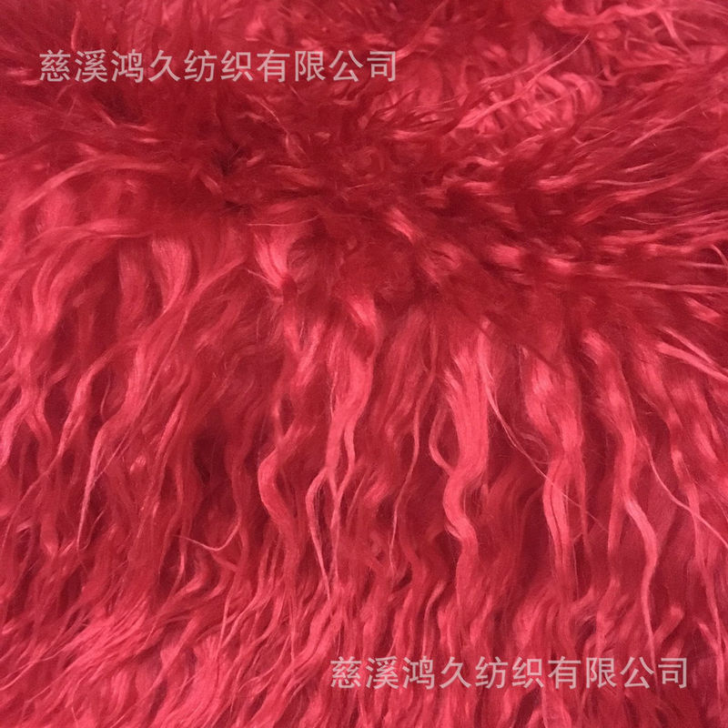 现货供应萝卜丝滩羊毛马甲服装面料人造毛绒长毛绒植绒布