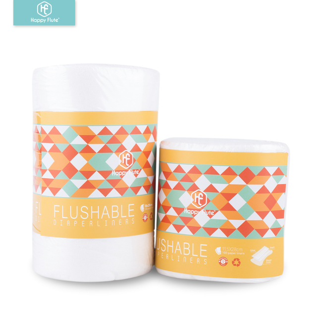 Felices flauta de fibra de bambú almohadilla del pañal infantil desechable almohadilla del inodoro revestimientos de pañales