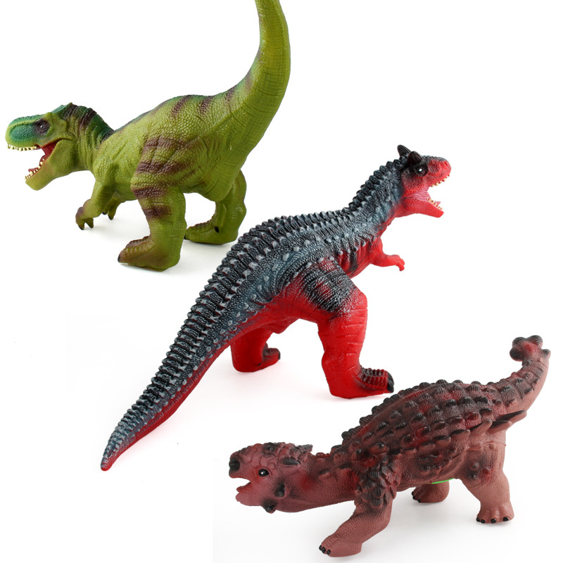 Juguete de peluche de dinosaurio Spinosaurus de goma suave con sonido, modelo de dinosaurio grande para niños, decoración de escritorio.