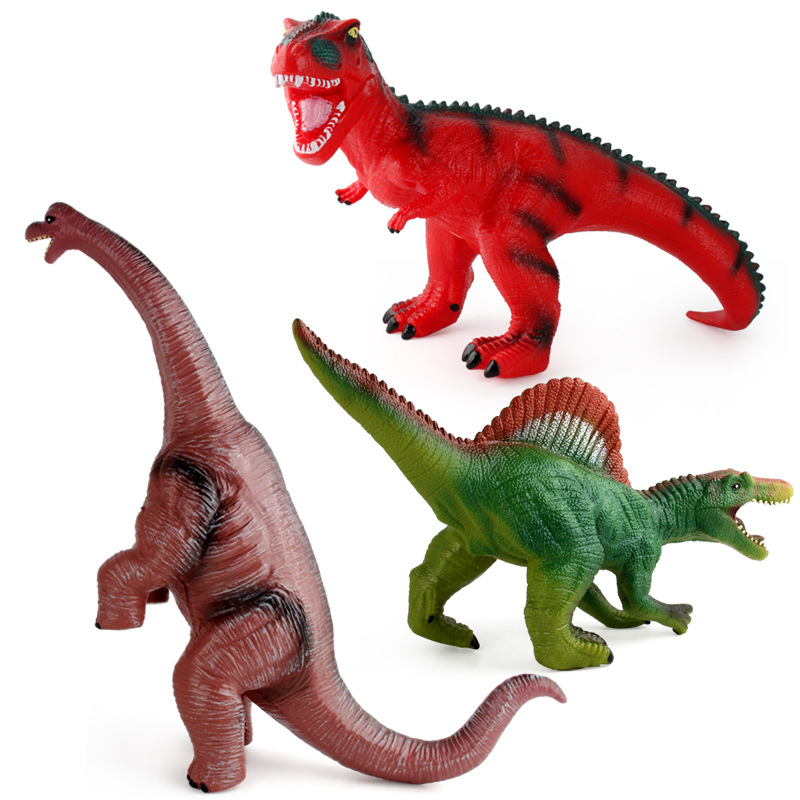 Juguete de peluche de dinosaurio Spinosaurus de goma suave con sonido, modelo de dinosaurio grande para niños, decoración de escritorio.
