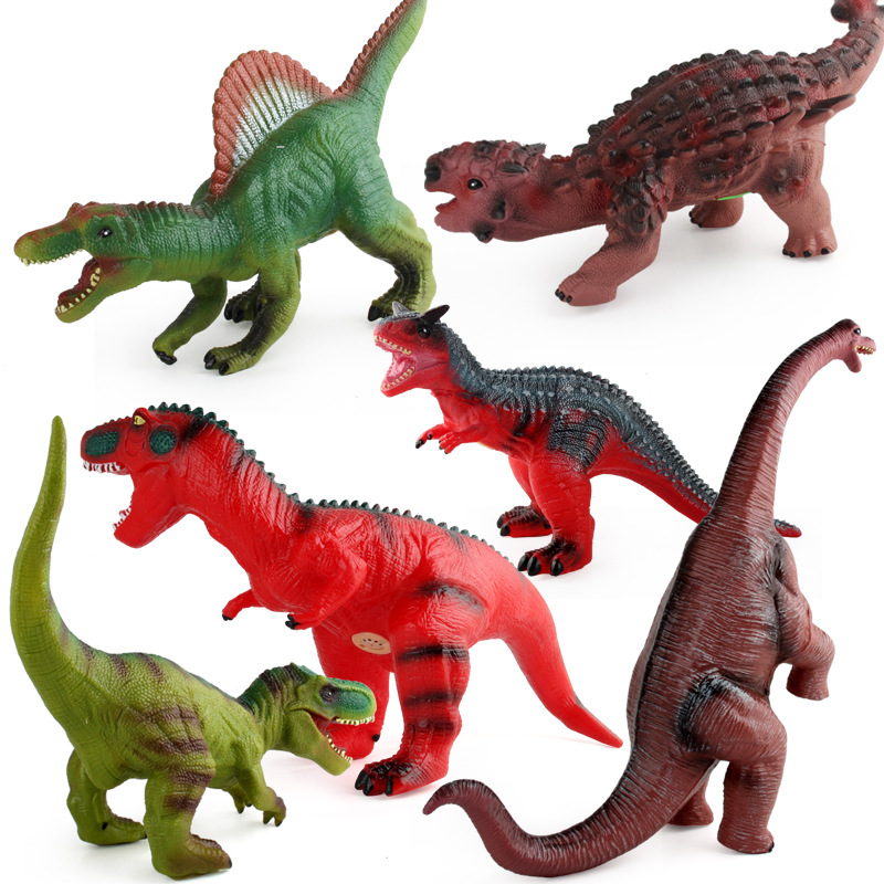 Juguete de peluche de dinosaurio Spinosaurus de goma suave con sonido, modelo de dinosaurio grande para niños, decoración de escritorio.