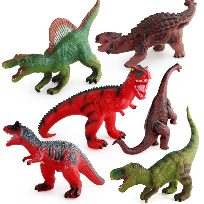 Juguete de peluche de dinosaurio Spinosaurus de goma suave con sonido, modelo de dinosaurio grande para niños, decoración de escritorio.