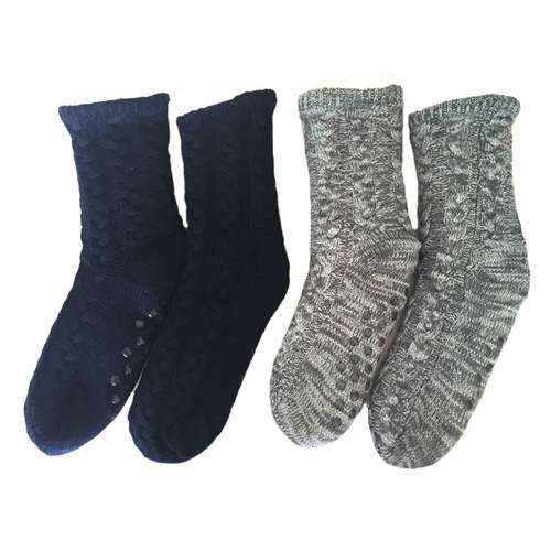 Men's floor socks knitted adults plus pile carpet socks home sleep socks anti-ski floor slippers wholesale