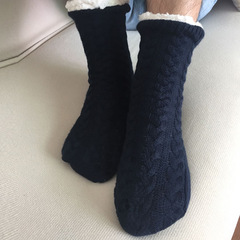 Men's floor socks knitted adults plus pile carpet socks home sleep socks anti-ski floor slippers wholesale