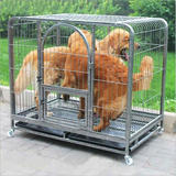 Квадратная труба собака клетка для питомца гнездо золотая волосатая клетка