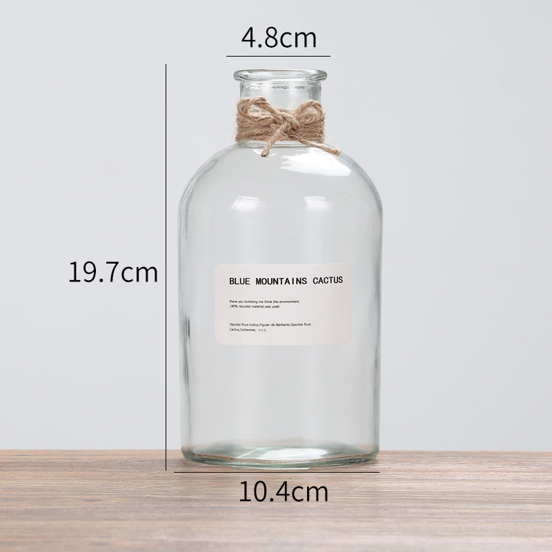 1000ml 투명 작은 입 + 흰색 사각형 페이스트