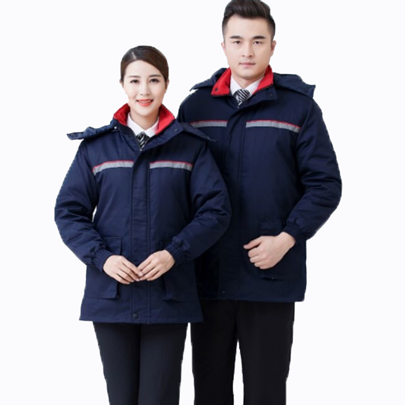 Anti-static cotton overalls cotton-padded clothes medium-long live noodles power plant gas station petrochemical workshop Anti-static cotton overalls cotton-padded clothes medium-long live noodles power plant gas station petrochemical workshop