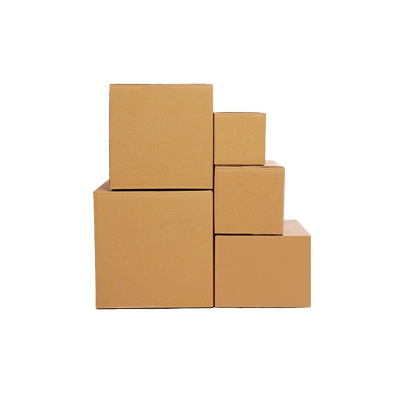Caja de cartón cuadrado en stock al por mayor corrugado Express Box e-commerce embalaje logística caja de entrega plana