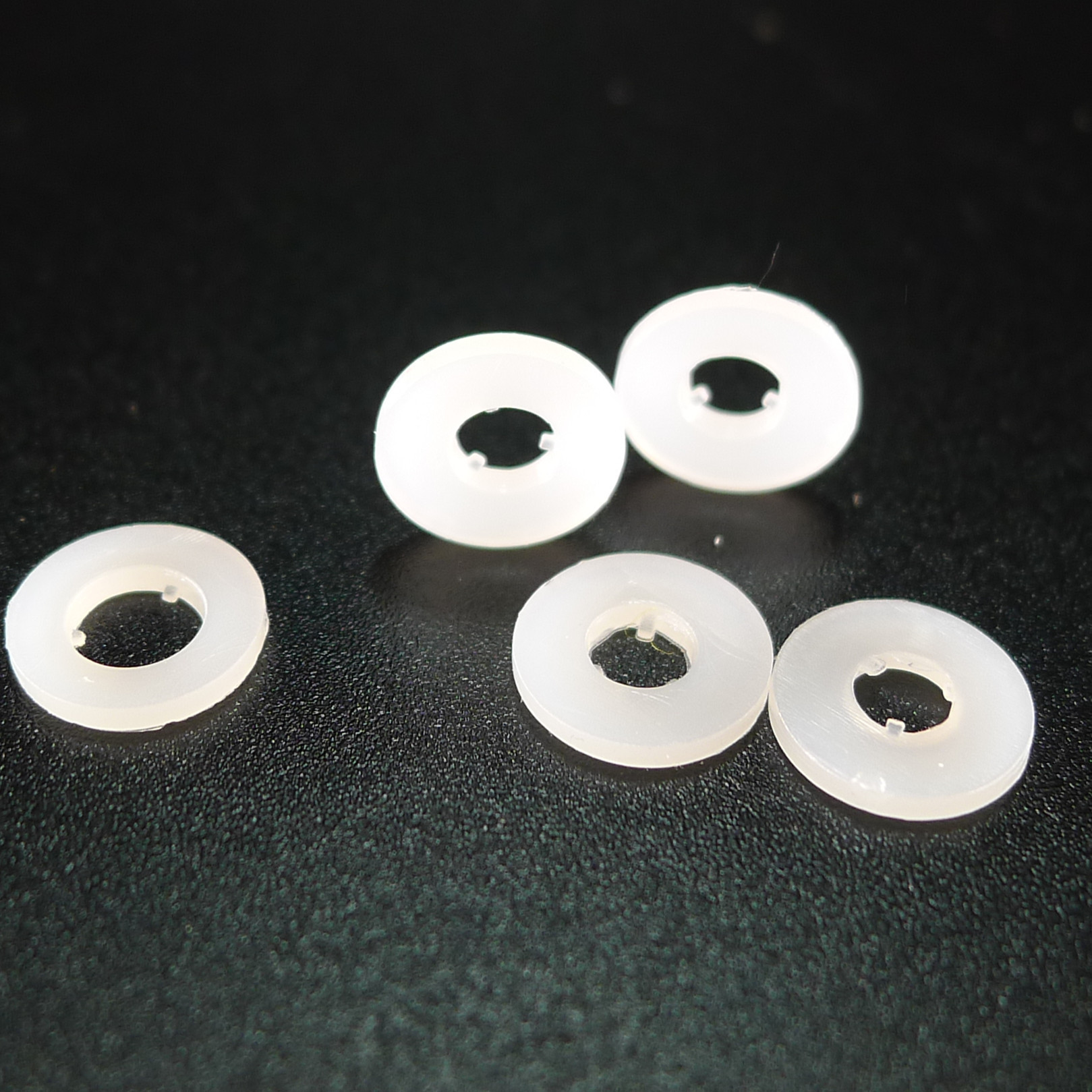 耐高温PVC垫片塑料介子蓝平垫绝缘透明防脱落防松带齿卡垫M4