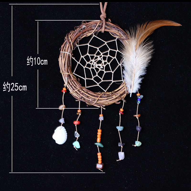 Colorful Gravel Dreamcatcher Hanging Ornament for Home Window Decoration, Twilight Saga Pendant, Wind Chime Pendant