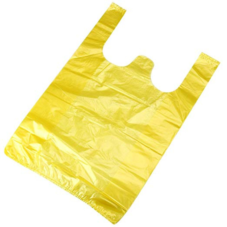 华龙塑胶黄色塑料背心袋批发大中小手提一次性水果蔬菜包装方便袋