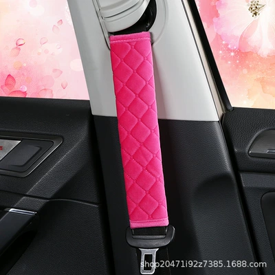 pad extended winter plush warm | Seat belt shoulder pad