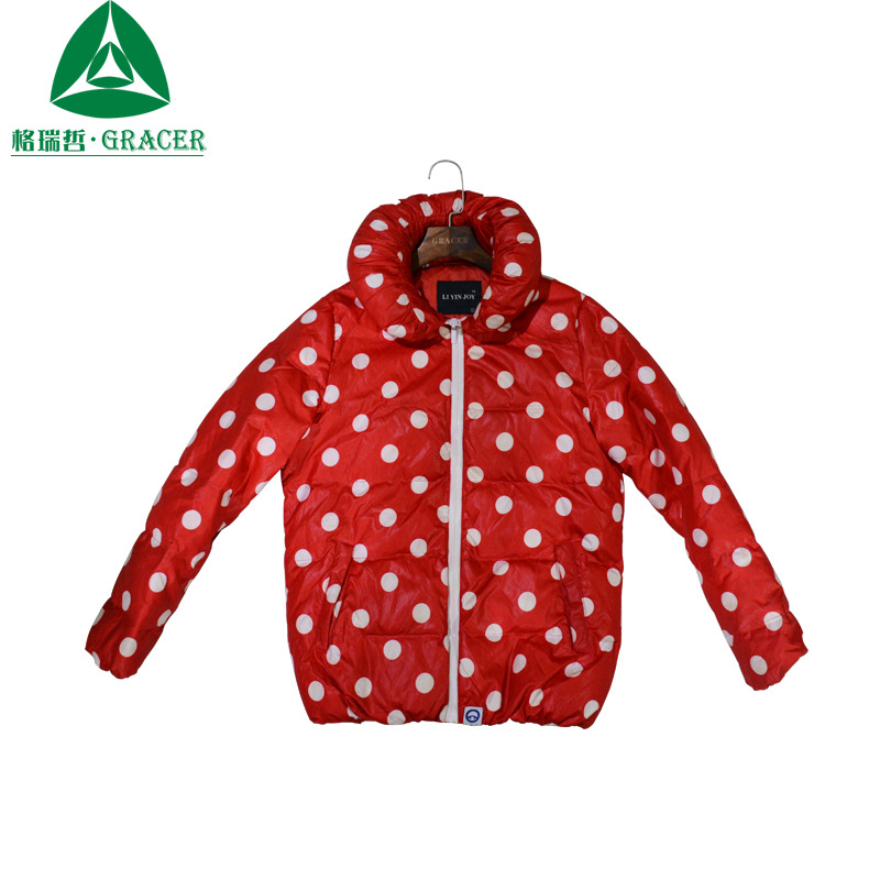 厂家特价男女夹绒加厚夹克 二手八九成新韩版时尚休闲修身羽绒服