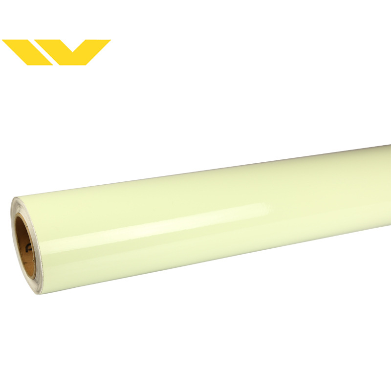 夜光膜不干胶 PET蓄光膜 PVC发光膜 带胶带纸 可印 喷绘荧光材料