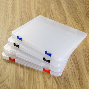 31*23 Rectangular Plastic A4 Paper Storage Box Transparent Lid Data File Bill Sorting Box File Box