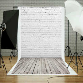 白色砖墙 摄影背景布 乙烯基摄影工作室背景板 3D背景板c-759