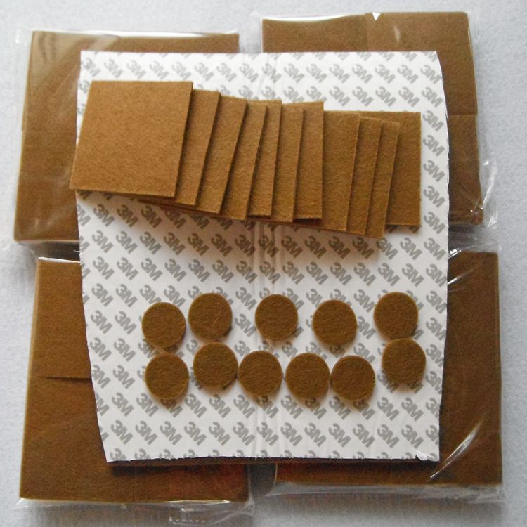 家具毛毡保护垫片防滑背胶毛毡垫背胶毛毡块单面不干胶背胶毛毡条