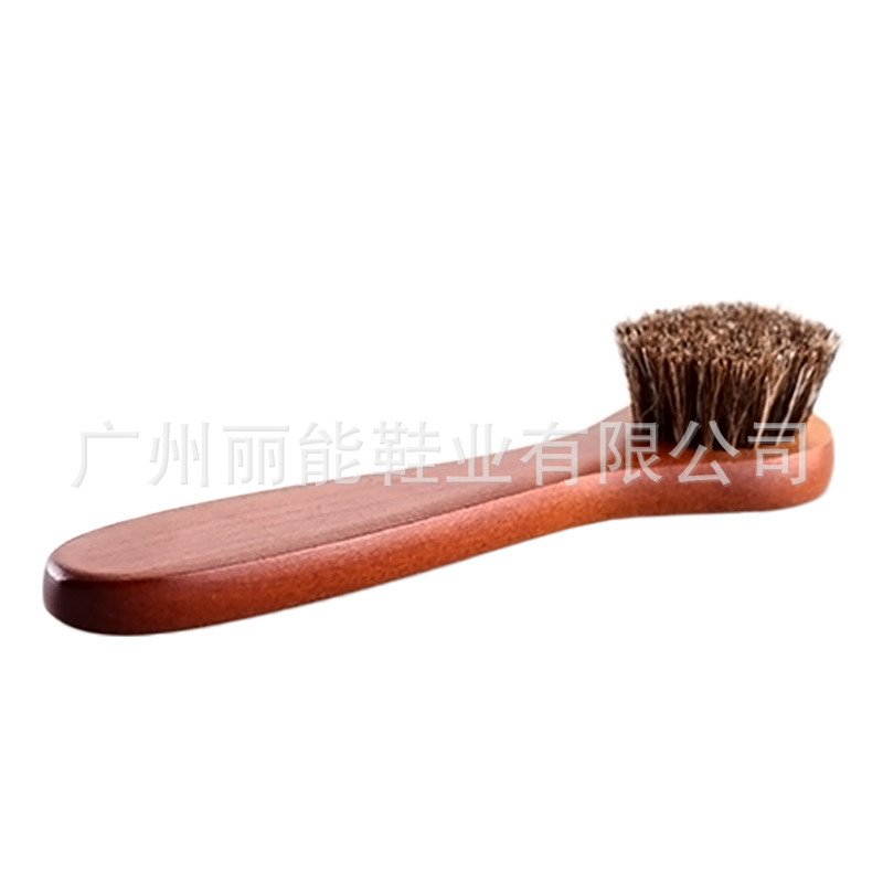 Precio de fábrica de madera maciza cepillo de cerdas de caballo mango cepillo de aceite limpieza del hogar polvo cepillo de zapatos cuidado de pulido cepillo de pelo de caballo
