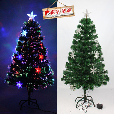 雪花片LED光纖聖誕樹聖誕節裝飾布置LED發光聖誕樹