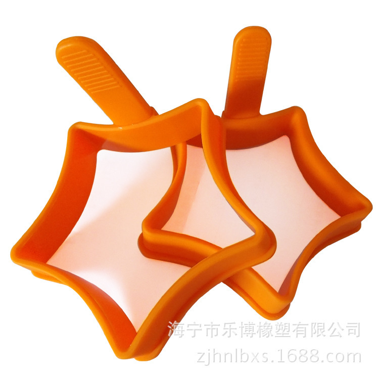 Silicone egg frying machine heart-shaped flower-shaped star-shaped round kitchen supplies baking tools high temperature resistant poached egg mold