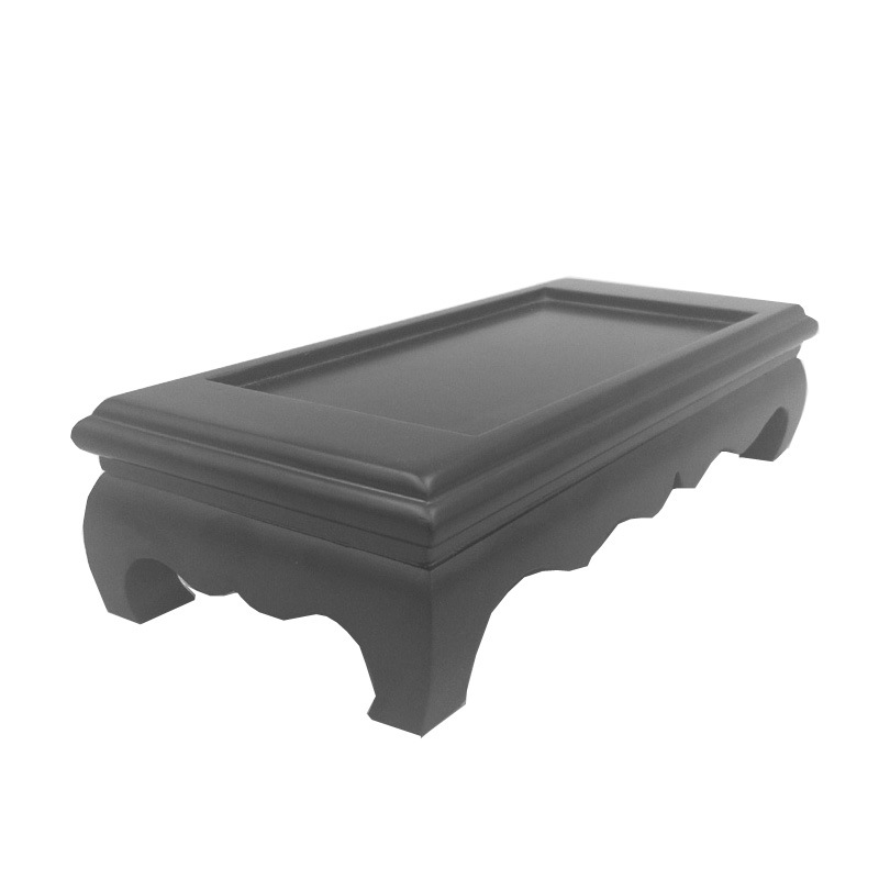 树脂奖杯工艺品摆件底座中纤密度板喷漆长方形仿红木色平台木底座