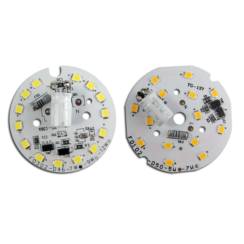 220v免驱动led灯板3w5w7w9w12w18w24w高压无频闪球泡灯筒灯光源板-阿里巴巴