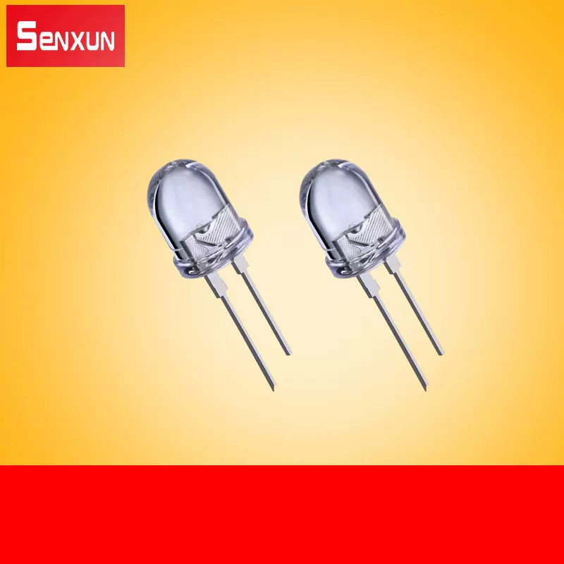 厂家直销10mm/F10七彩慢闪直插RGB七彩圆头led发光二极管