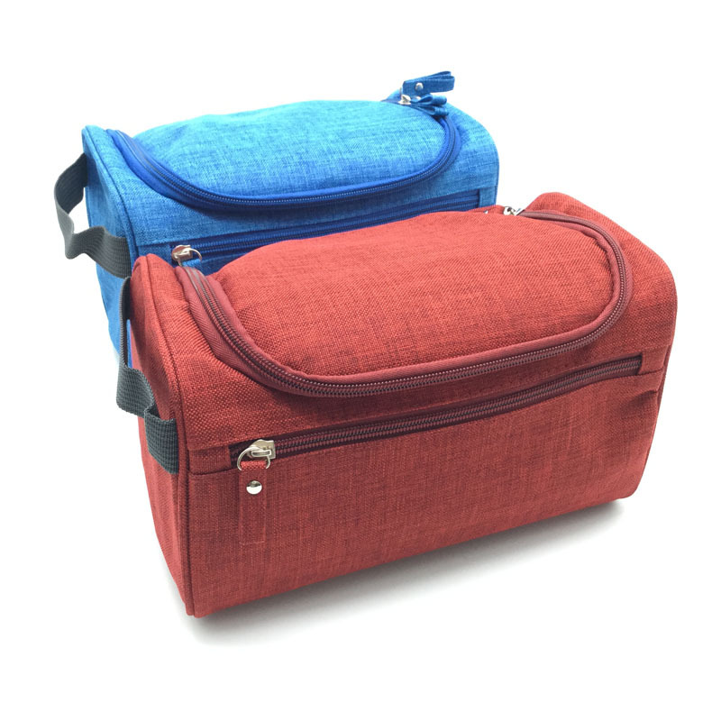 Hombres y mujeres al aire libre de viaje bolsa de lavado de tela Oxford gancho plegable colgando bolsa de cosméticos impreso LOGO