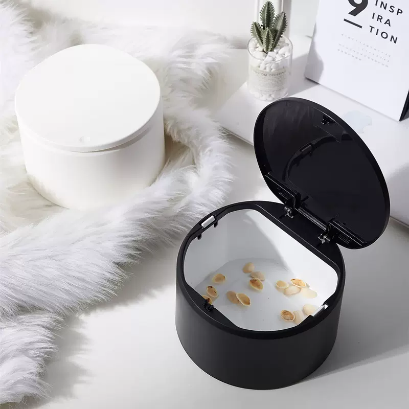 外贸厂家批发按压式桌面垃圾桶家用办公室创意塑料垃圾桶专利产品