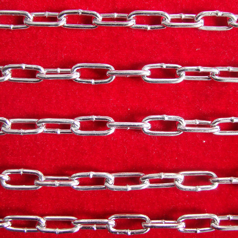 White Galvanized Chain with Short Links, Custom-Made, Thickened and Lengthened, Suitable for Riverfront Areas, Guardrail Chains, Clothesline Chains, Dog Chains, Anti-Theft Chains