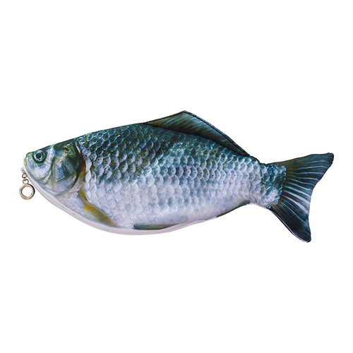 Foreign Trade South Korean Creative Simulation Live Fish Salted Fish Pen Bag, Carp Primary School Student Stationery Bag for Both Boys and Girls, Pencil Box Wholesale