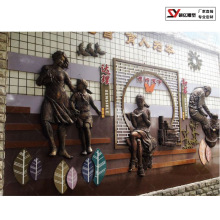 厂家批发玻璃钢仿铜仿砂岩校园浮雕来图订制包设计制作施工安装