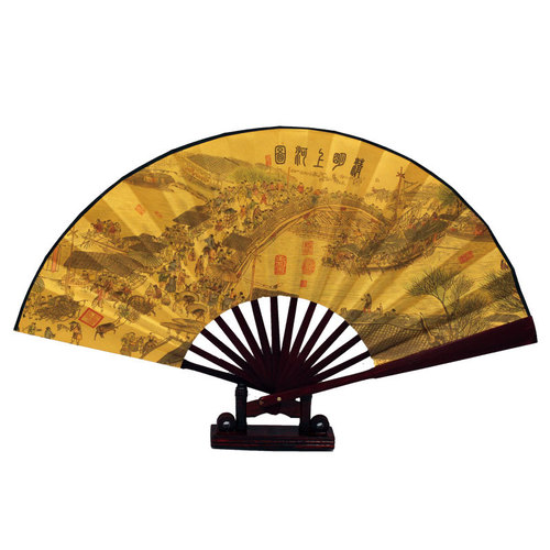 Manufacturer's supply 10-inch folding silk fan Men's folding fan advertising fan full style Bamboo silk fan gift wholesale