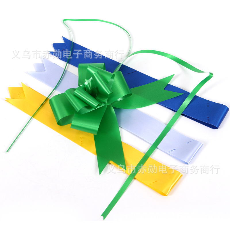 45mm llano dibujado a mano decoración de regalo de flores con accesorios de caja color sólido brillante flor corbata flor cinta fábrica al por mayor