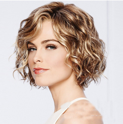European and American foreign trade wigs ladies fashion short roll COS wigs cross-border new hot rose net manufacturers spot European and American foreign trade wigs ladies fashion short roll COS wigs cross-border new hot rose net manufacturers spot