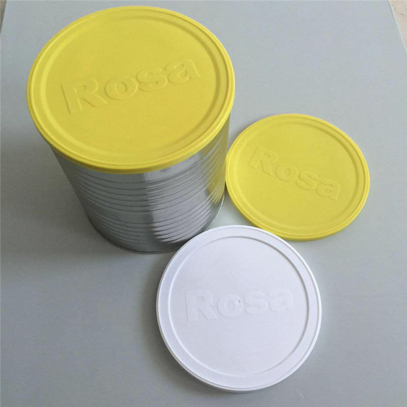 15.6CM塑料盖603奶粉罐平胶盖圆形注塑盖子马口铁罐防尘PE盖子