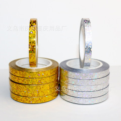 5メートルの風船の金色の銀色のレーザーのリボンの結婚式のリボンのバンドは旗を引いて花の専用の縄の風船の装飾を引きます。