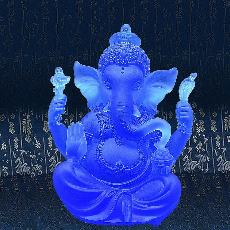 Глазурованные украшения Ганеши Индиан Buddhist Thailand деловые и офисные изделия храмовые принадлежности, буддийские статуи