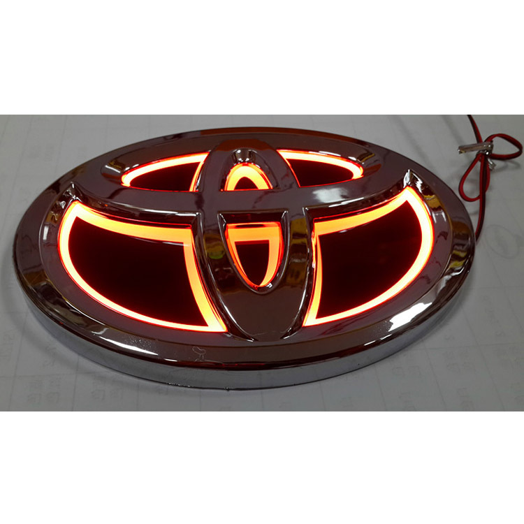 Aplicable a 5D Luz fría Luz de logotipo de coche LED Luz de logotipo de coche Luz luminosa de logotipo de coche (Toyota) Weichi Camry