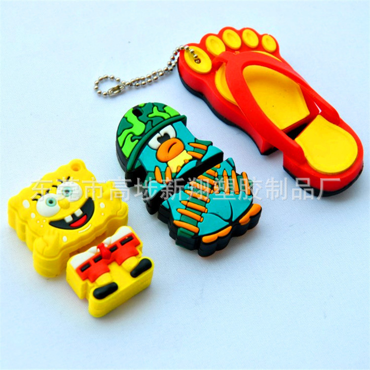 Silicone cartoon plastic USB flash drive PVC from soft rubber