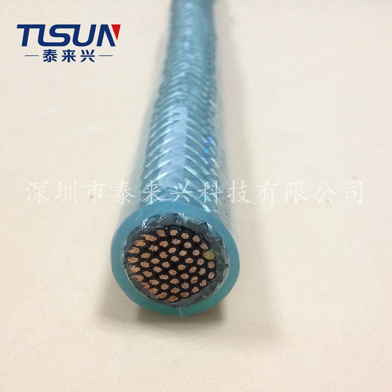 50*0.75平方SY透明电缆钢丝编织电缆 防割伤电缆 耐磨 耐寒易安装