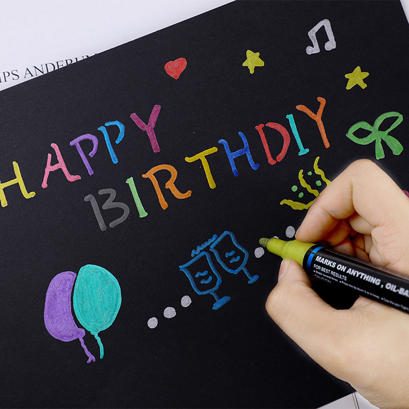 Guangna 8151 pluma de pintura a base de agua 15 colores 20 colores traje al por mayor metal marcador pintura pluma 2mm ancho de línea