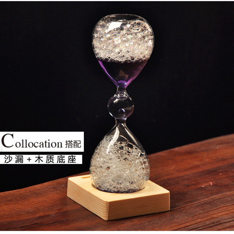60 45 \ 30 15 minutos de madera marco vidrio reloj de arena temporizador creativo puesto de suministro al por mayor adornos creativos