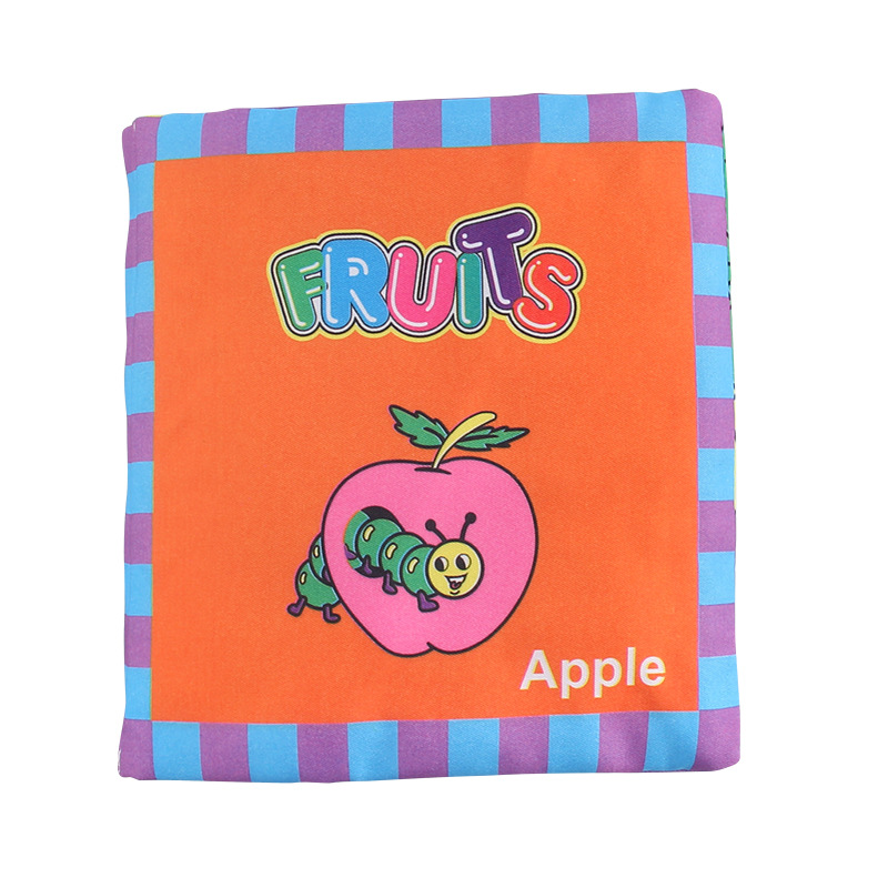 Bebé libro de tela tridimensional educación temprana educación Comercio exterior libro de tela grande con papel de timbre juguetes infantiles cuatro bolsas exportación