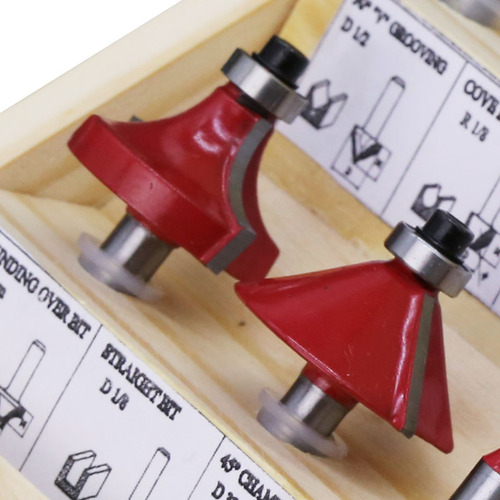 15-piece woodworking milling cutter set, edge trimming machine woodworking milling cutter set, 12-piece woodworking alloy slotting milling cutter set