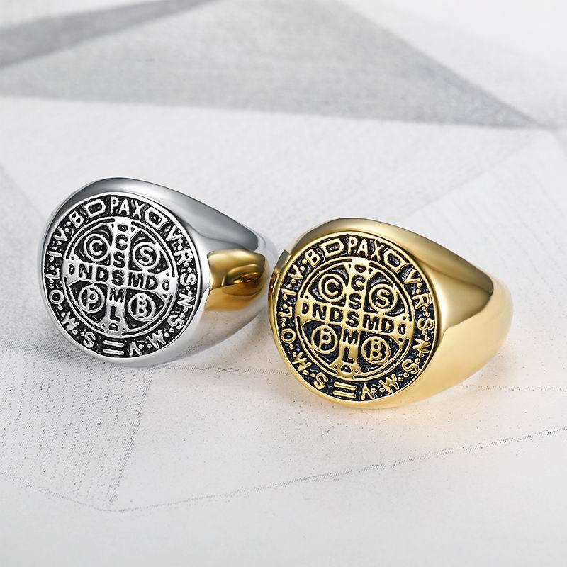 Retro Hip-hop Stainless Steel Stackable Ring For Men Jewelry_voghion.com