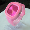 Multicoloured square fashionable silica gel watch, wholesale