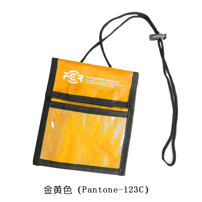 Transfronterizo en stock multi-funcional Halter ID bolsa de viaje personalizado pasaporte plegable tarjeta de almacenamiento bolsa neckwallet