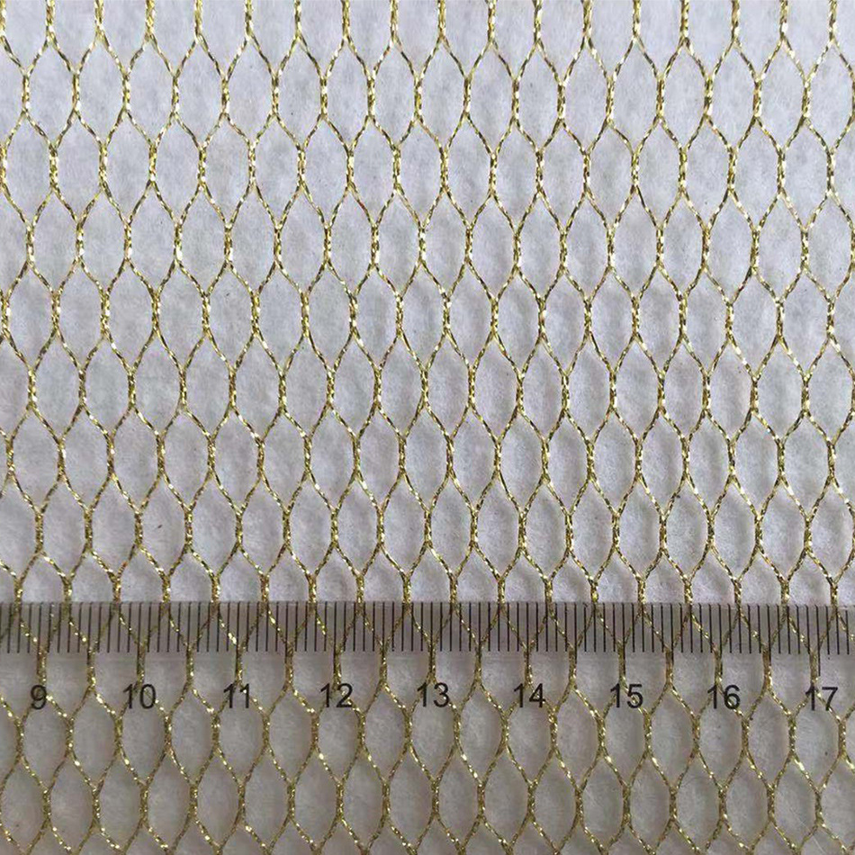 现货绣花用六角金丝银丝网六角金网银网绣花底布